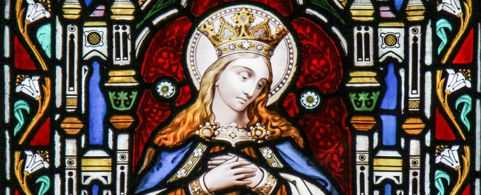 Blessed Virgin Mary stained glass - Aberdeen Cathedral – Aberdeen, Scotland