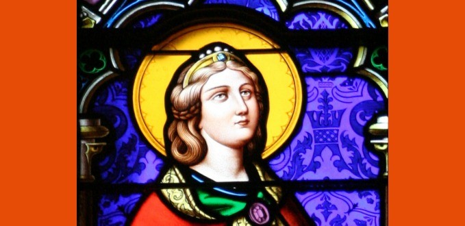 St. Philomena stained glass - Basilica of the Sacred Heart - South Bend, IN