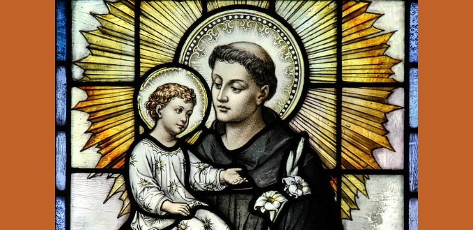 St. Anthony of Padua stained glass - St. Casimir's, Baltimore, MD