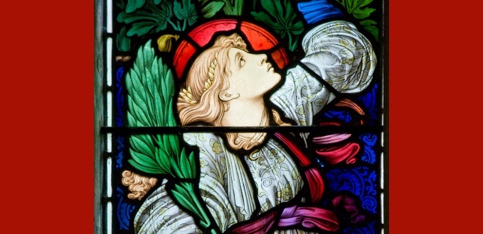 Hope stained glass – Parish Church of St. Mary – Buscot, Oxfordshire, England