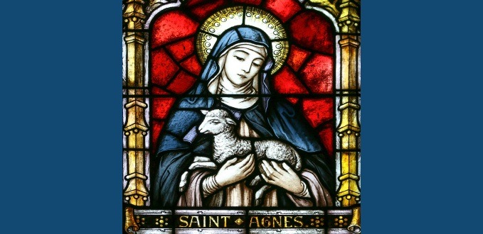 St. Agnes stained glass - Our Lady of the Rosary Monastery, Buffalo, NY